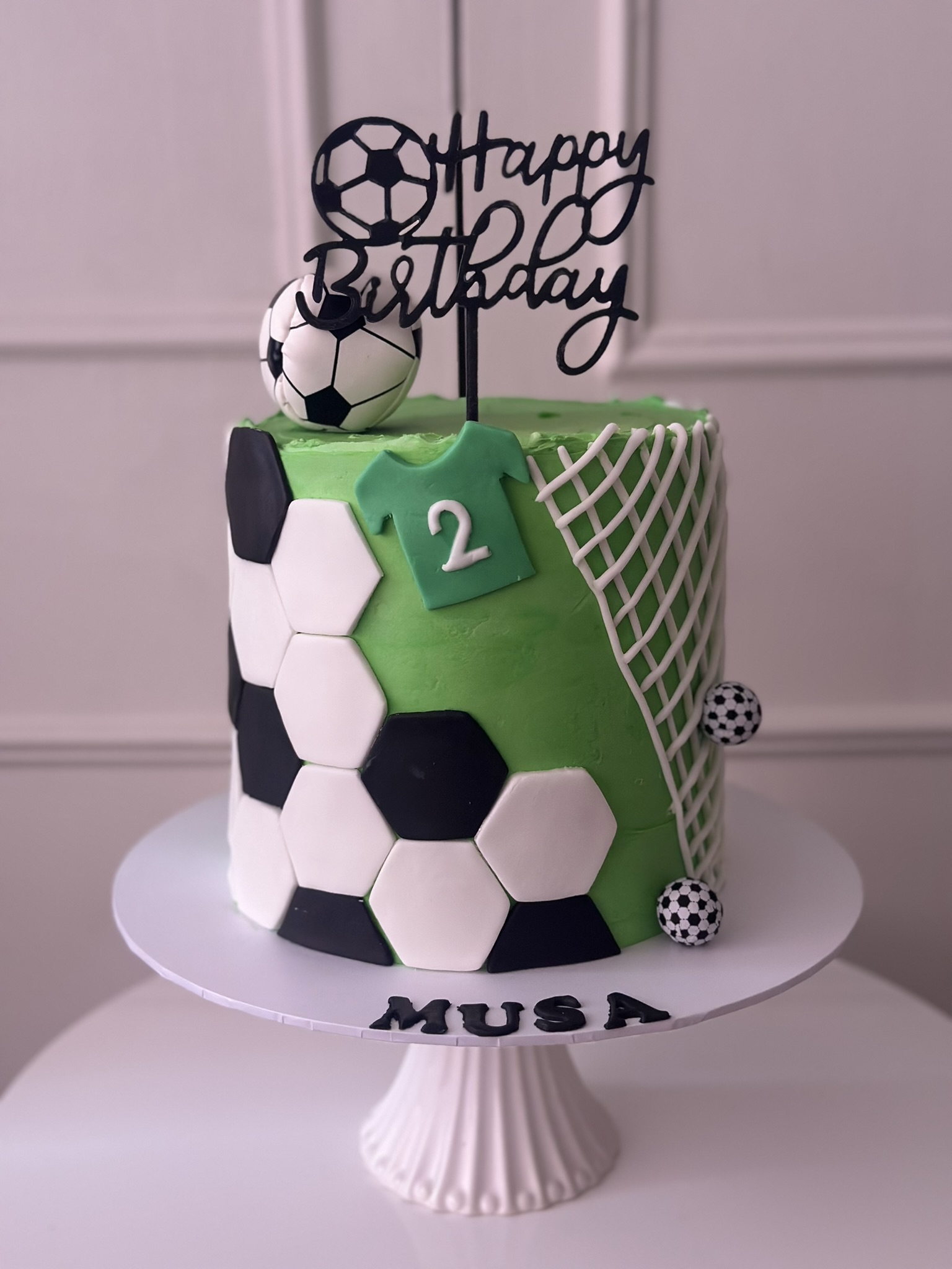 Musa 2nd birthday football soccer cake
