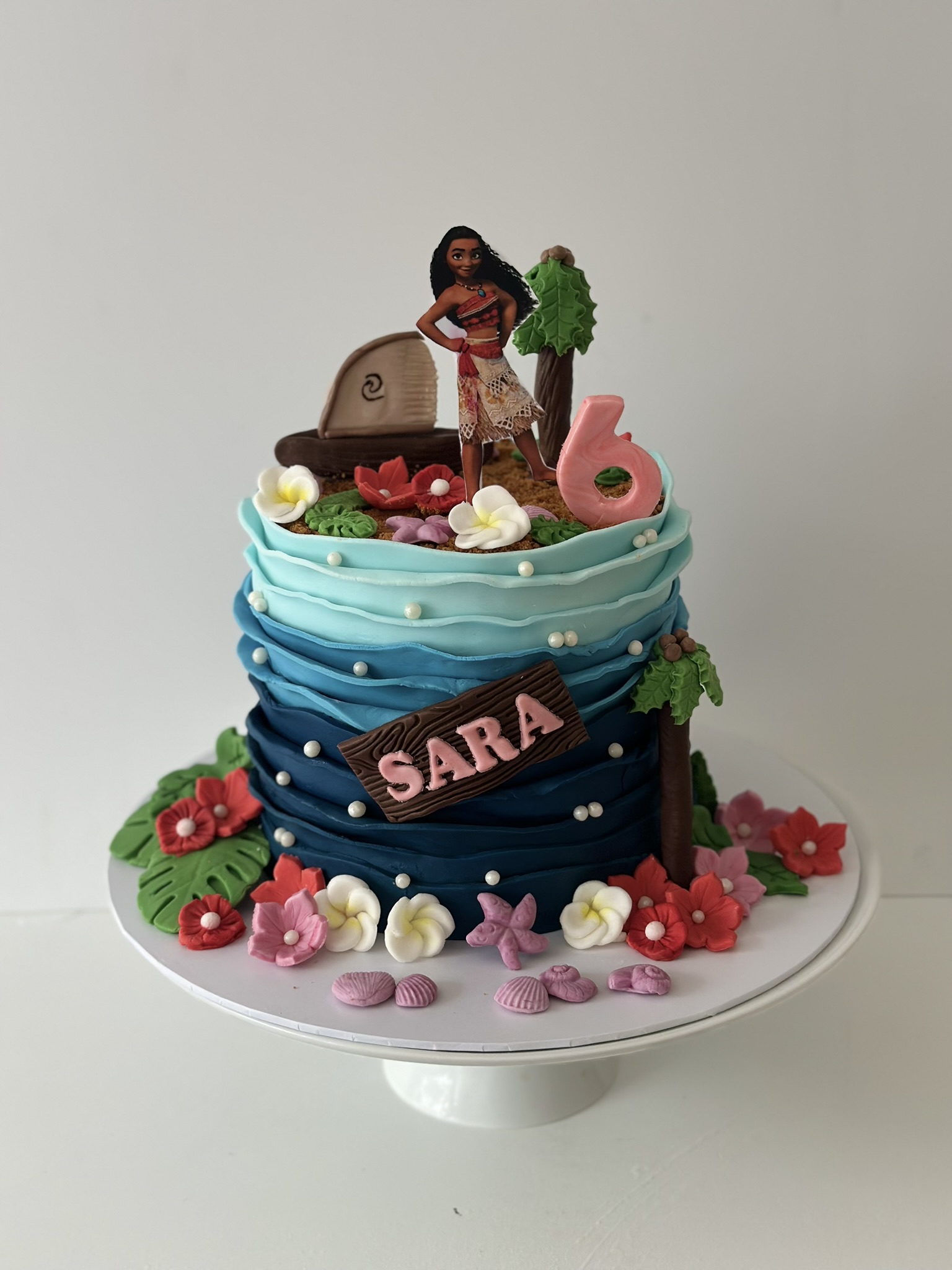 Sara 6th birthday Moana themed cake