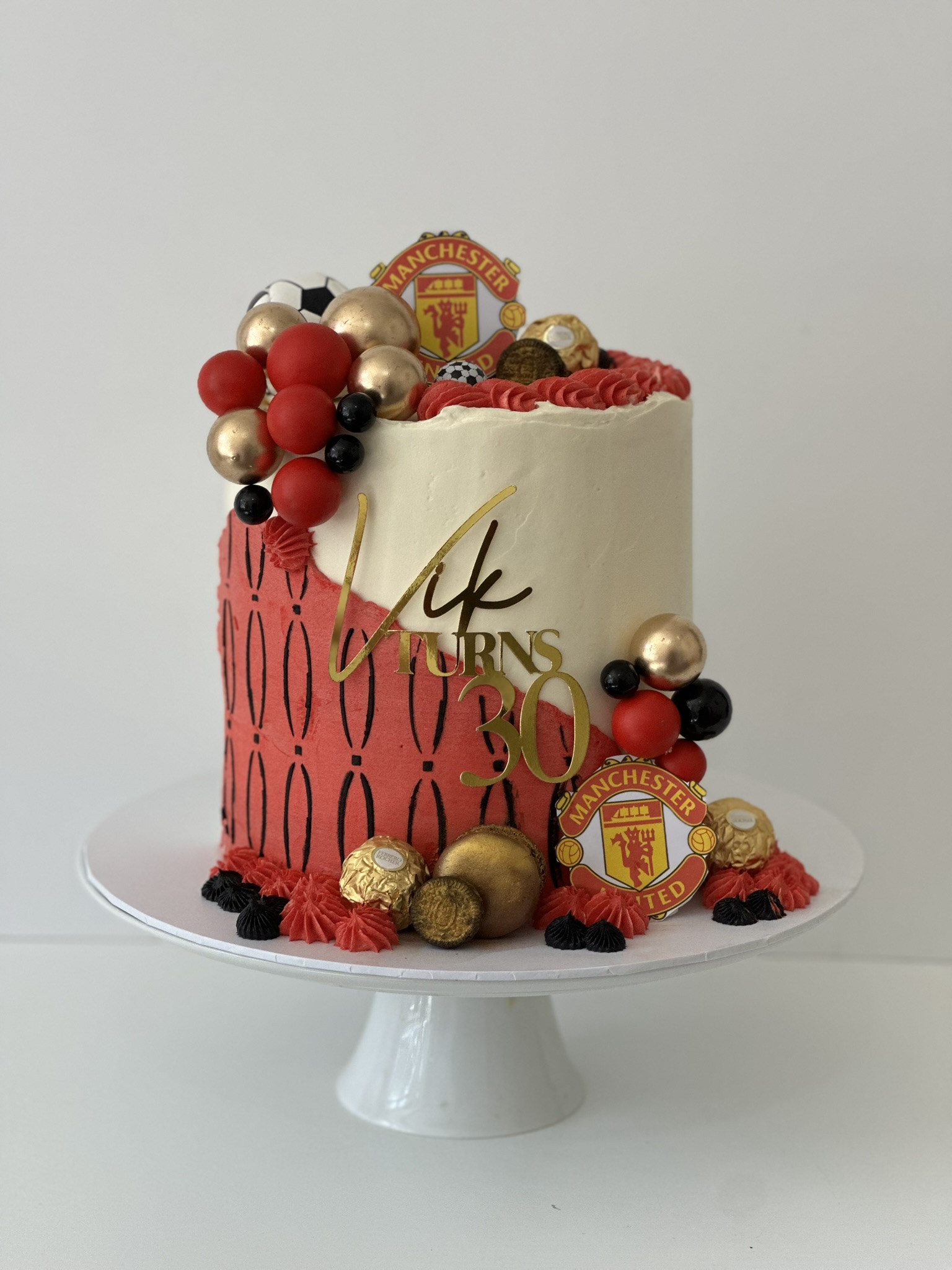 Vik Turns 30 Manchester United birthday cake